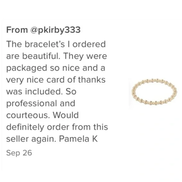 Hand Crafted Lux Infinity Cross 6mm Gold Bead Bracelet - Picture 9 of 14